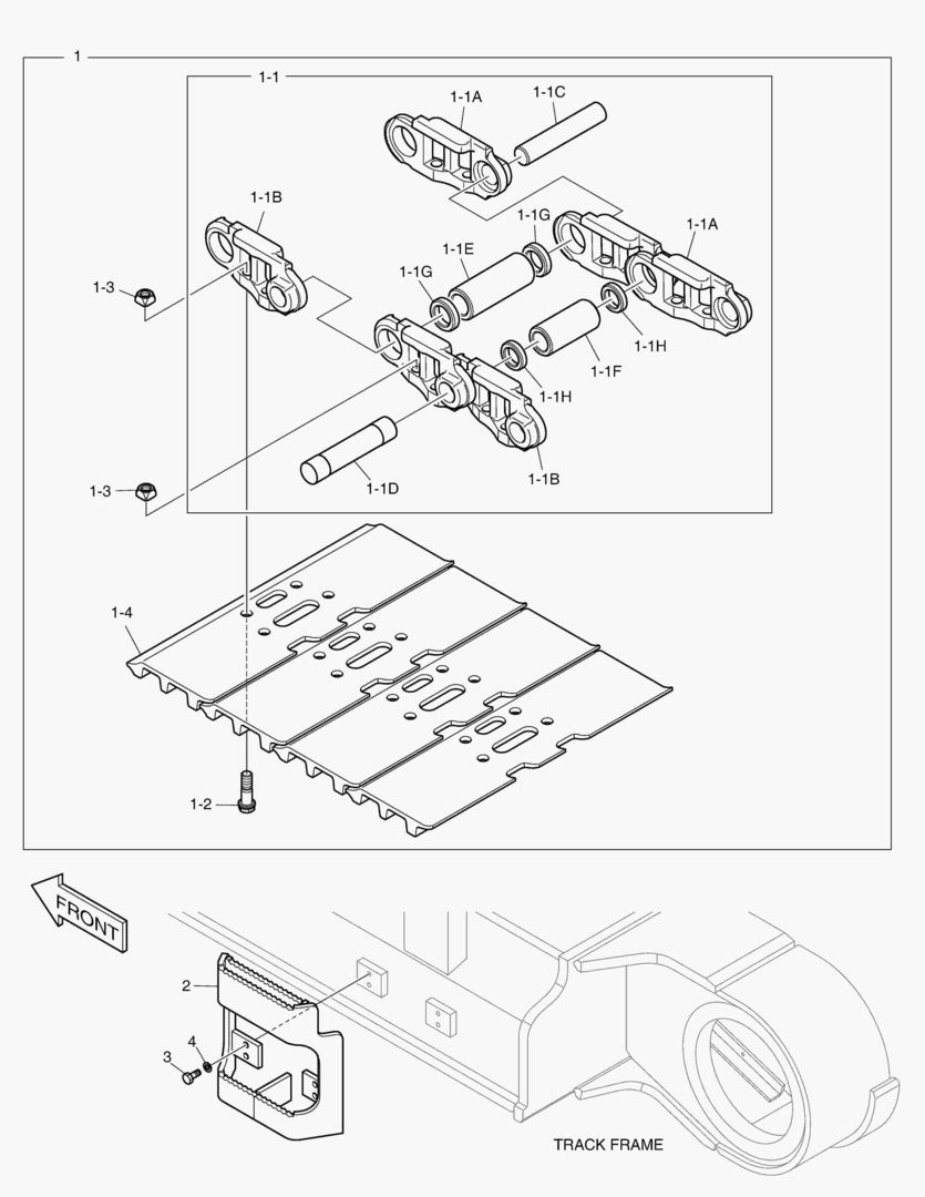 БАШМАК ГУСЕНИЦЫ В СБОРЕ - 750G