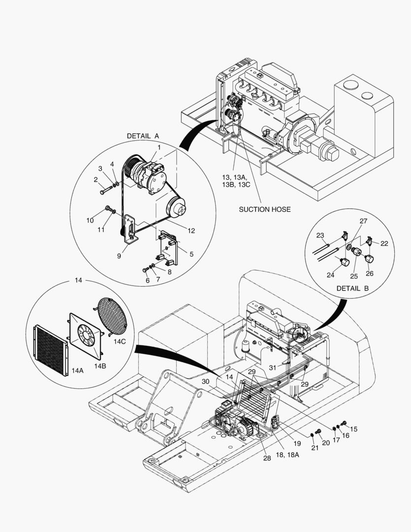1800 COOLER & HEATER ASS`Y(2)-ENGINE PART