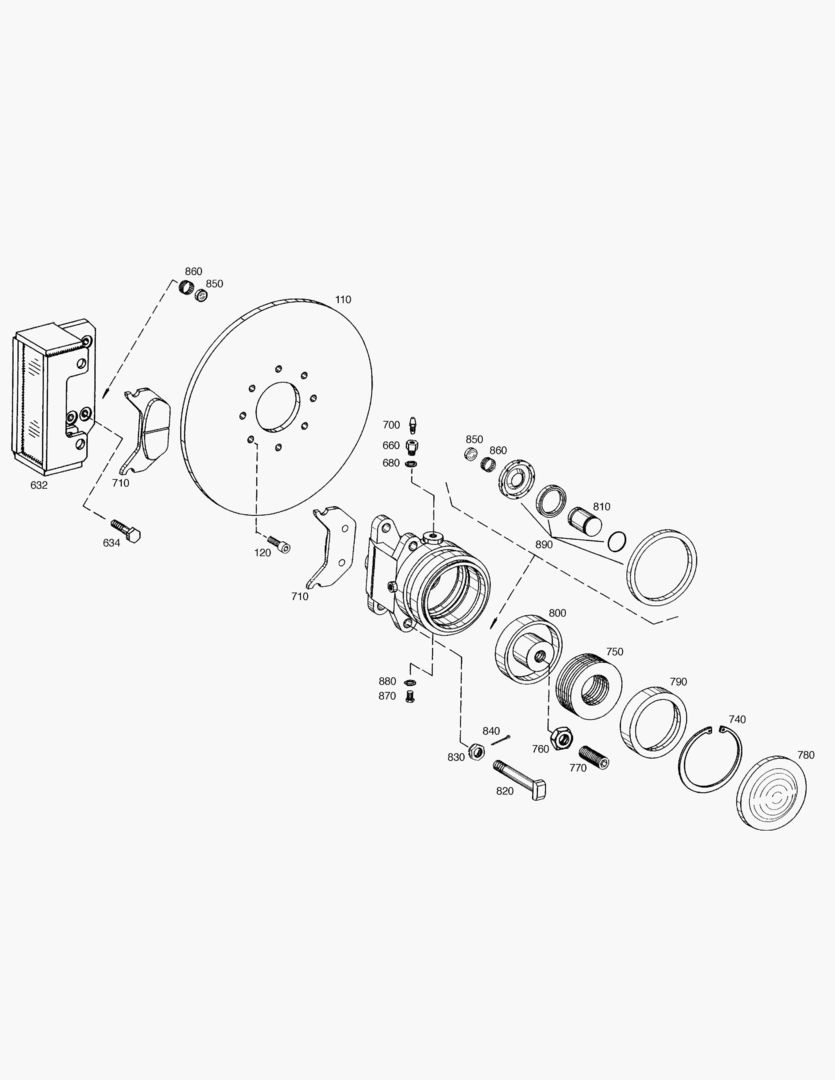 3340 PARKING BRAKE-FRONT AXLE [2001~2076]