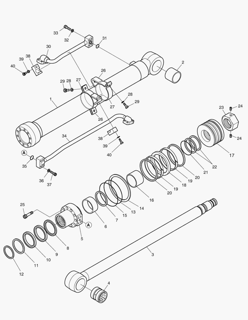 Схема 4351 BUCKET CYLINDER [8192~8227]