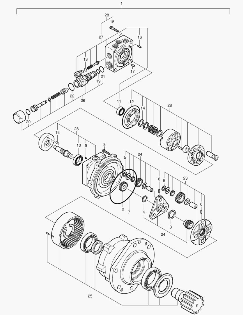 ГИДРОМОТОР ПОВОРОТА ПЛАТФОРМЫ