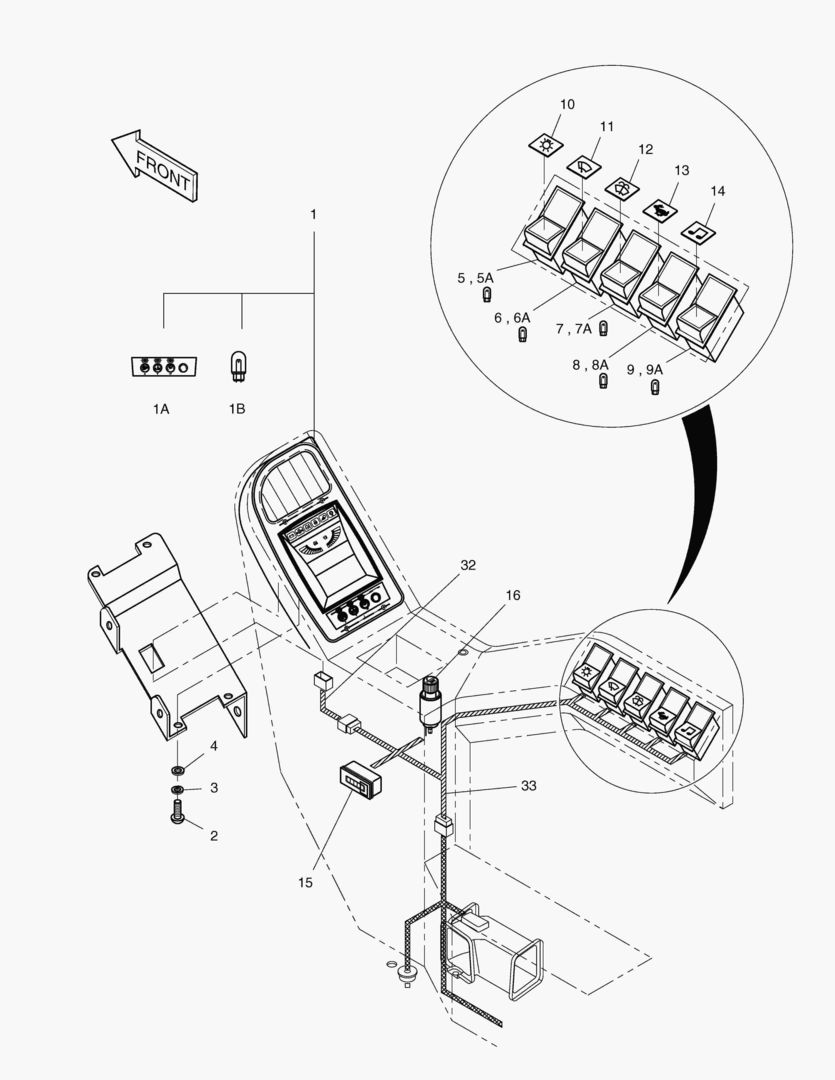 1710 ELECTRIC PARTS(1)-GAUGE & SWITCH PANEL