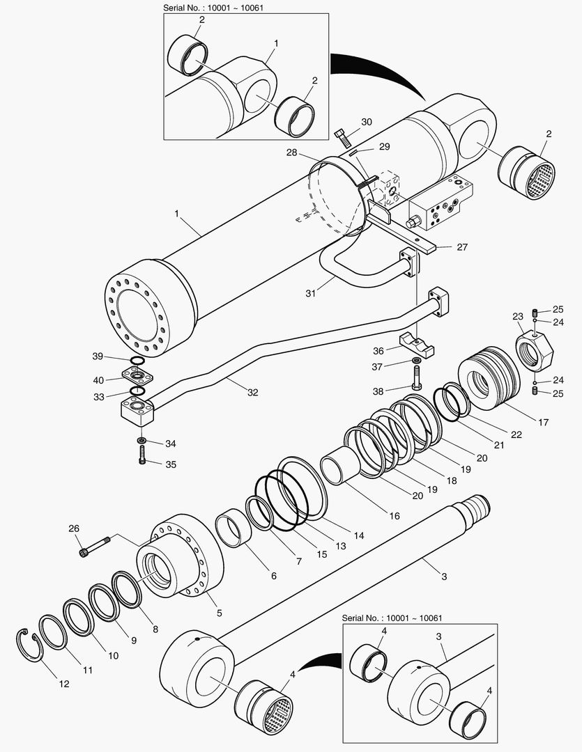 ЦИЛИНДР СТРЕЛЫ(ПРАВОСТОРОННИЙ)-ГИДРОЗАМОК
