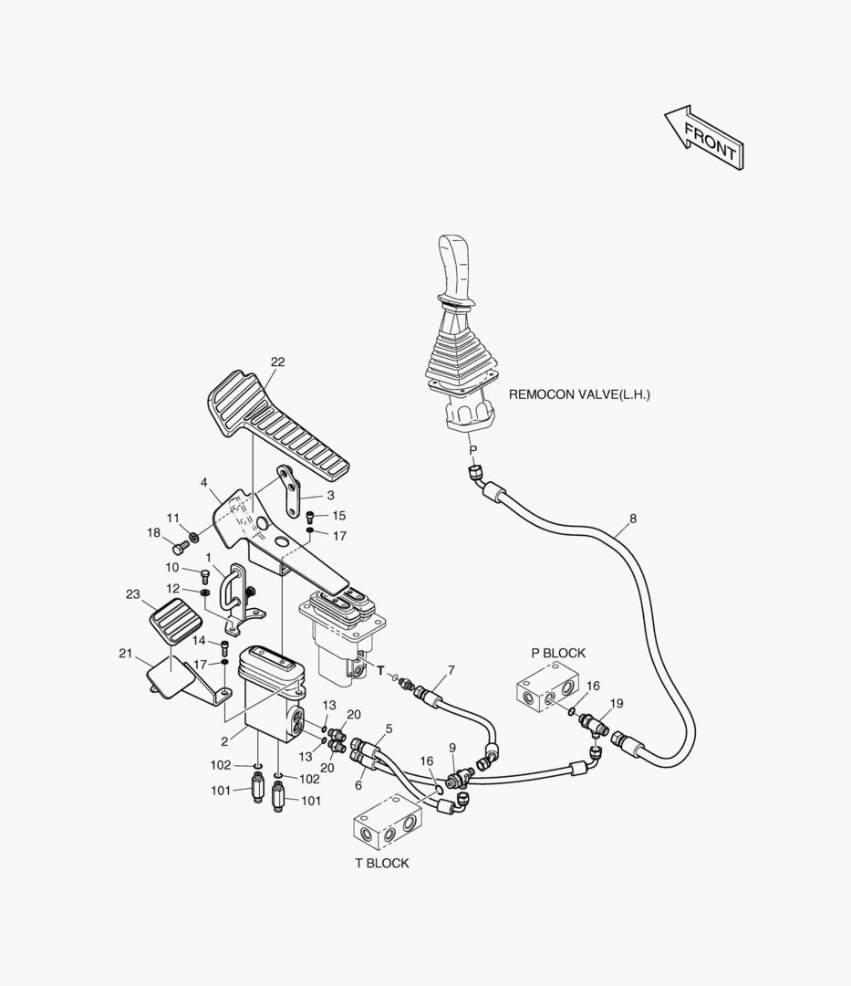 ТРУБОПРОВОД СЕРВОУПРАВЛЕНИЯ(2) - ШАРНИРНАЯ СТРЕЛА