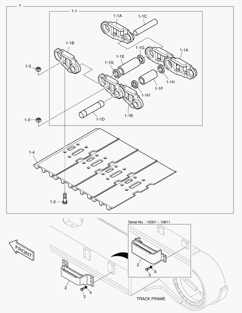 БАШМАК ГУСЕНИЦЫ - 750G(ФИКСИРОВАННАЯ ГУСЕНИЦА)