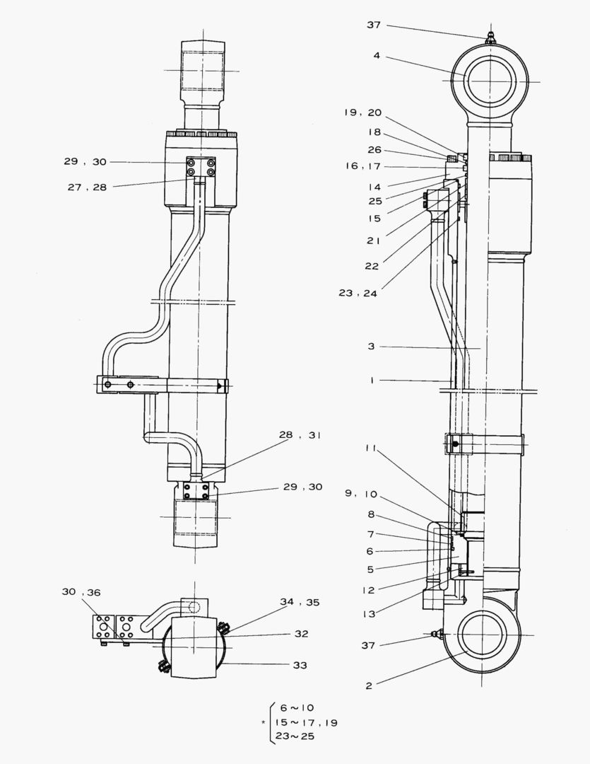 ЦИЛИНДР СТРЕЛЫ-ЛЕВОСТОРОННИЙ