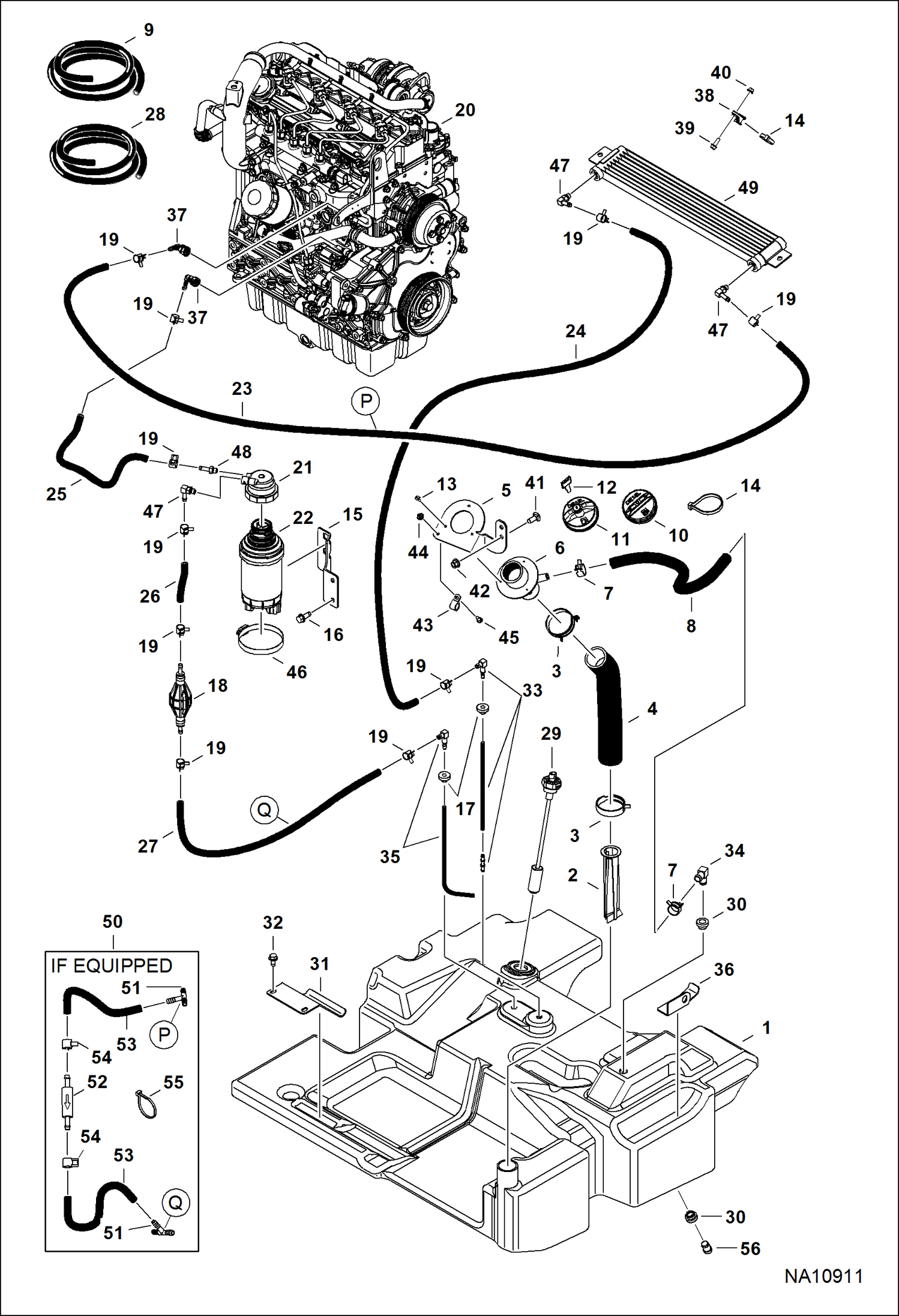ДВИГАТЕЛЬ И КРЕПЕЖНЫЕ ДЕТАЛИ (СИСТЕМА ПОДАЧИ ТОПЛИВА) (СЕРИЙНЫЙ НОМЕР B3GY11001 - B3GY11039)