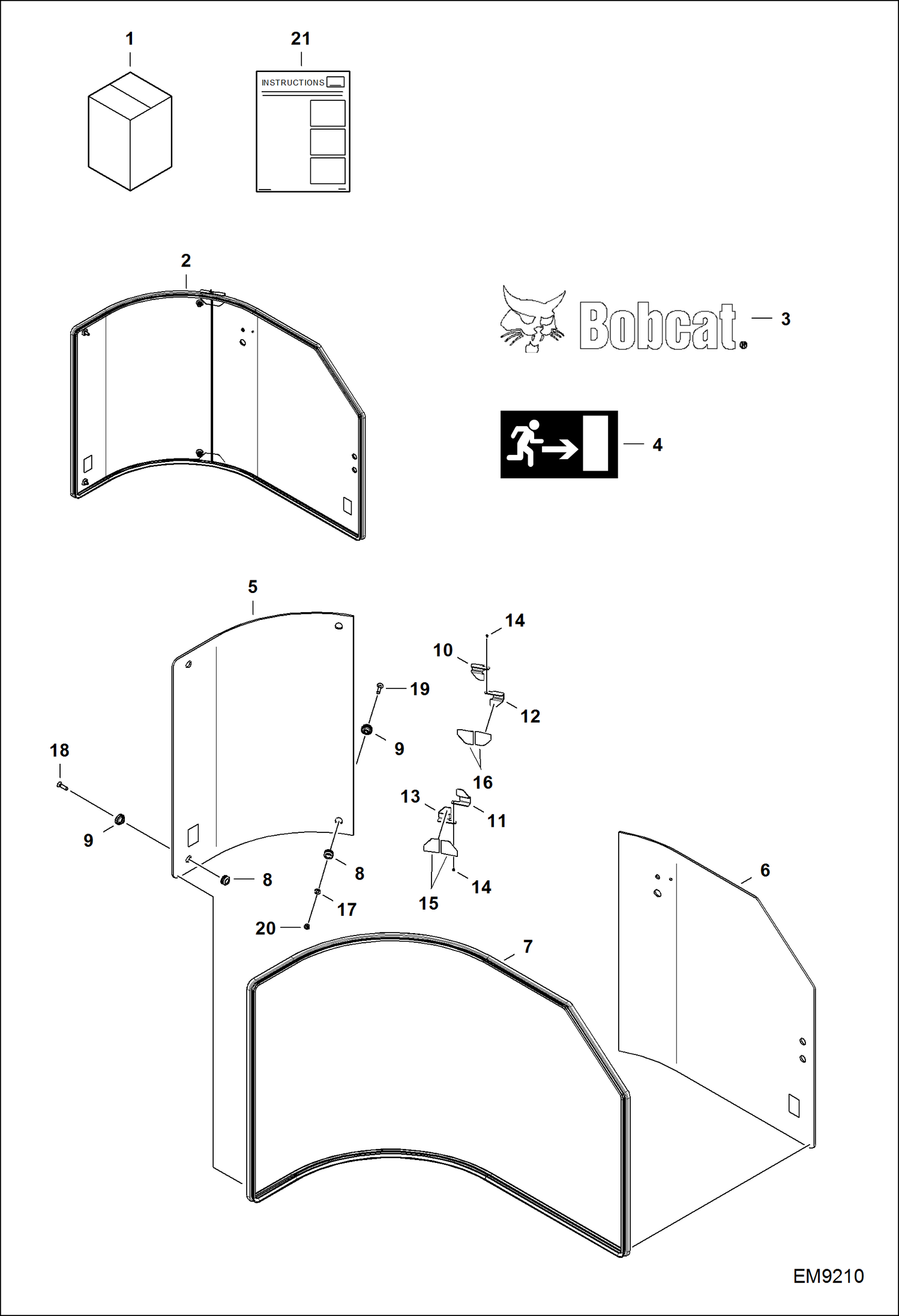 КОМПЛЕКТ ДЕТАЛЕЙ ЗАДНЕГО СТЕКЛА