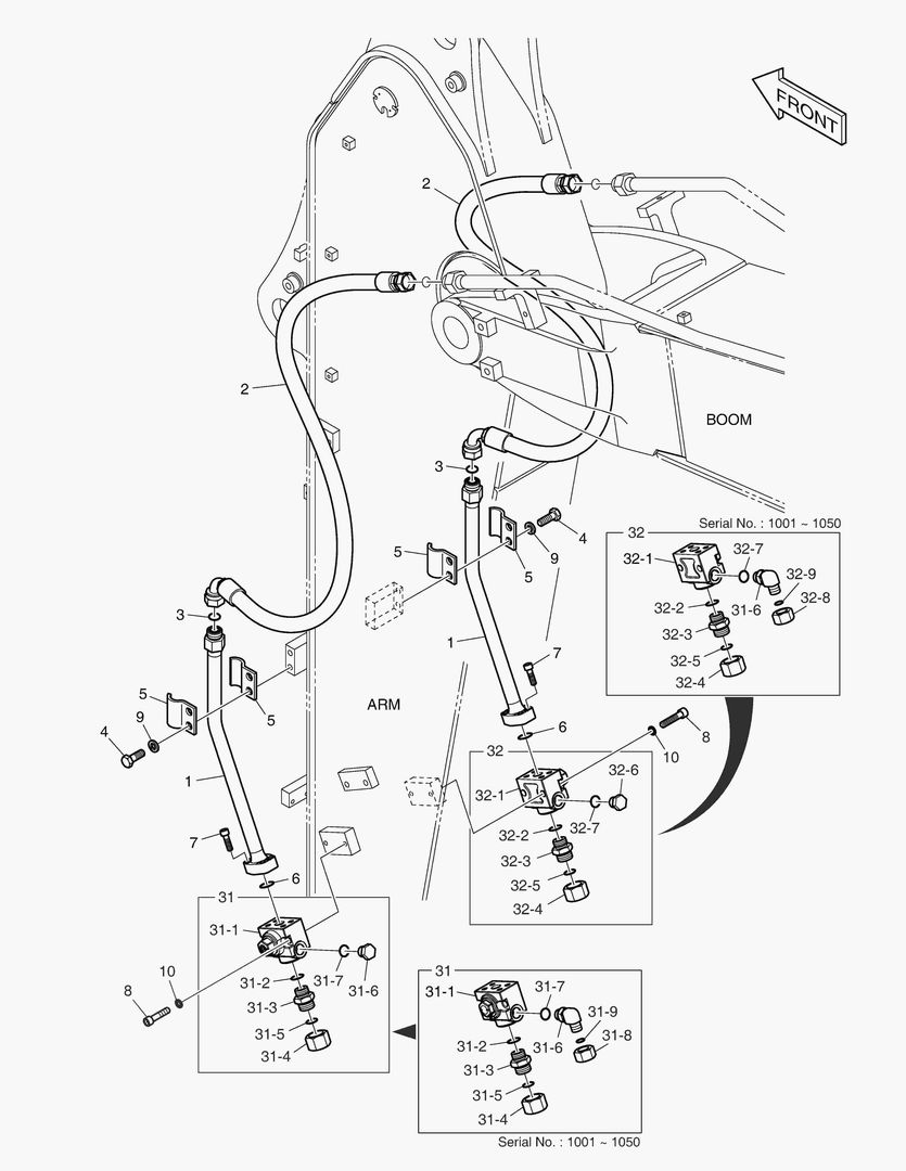 6210 ARM PIPING - ONE & TWO WAY(ARM 2.5m)