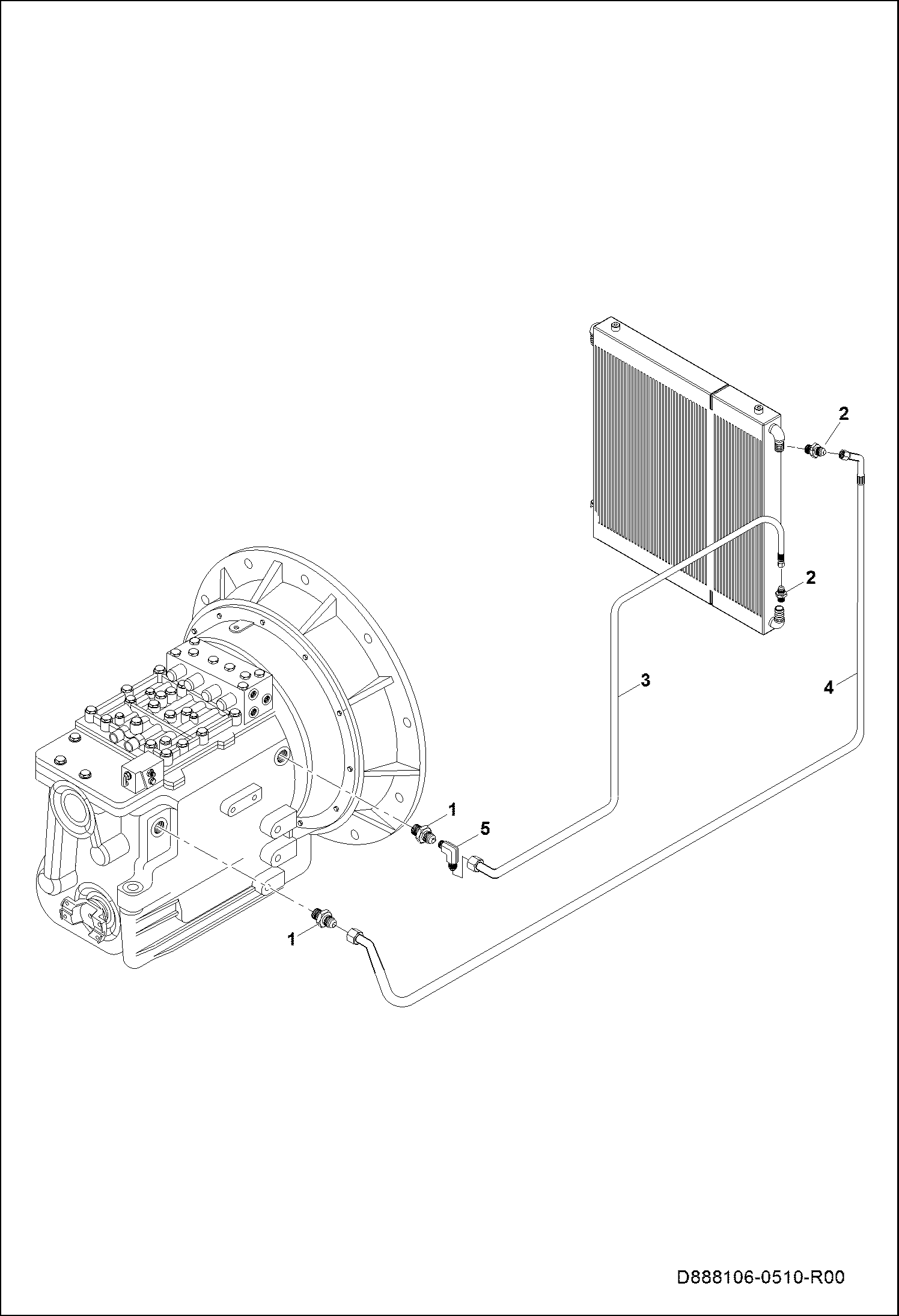 Схема ТРАНСМИССИЯ- КОНТУР МАСЛЯНОГО РАДИАТОРА