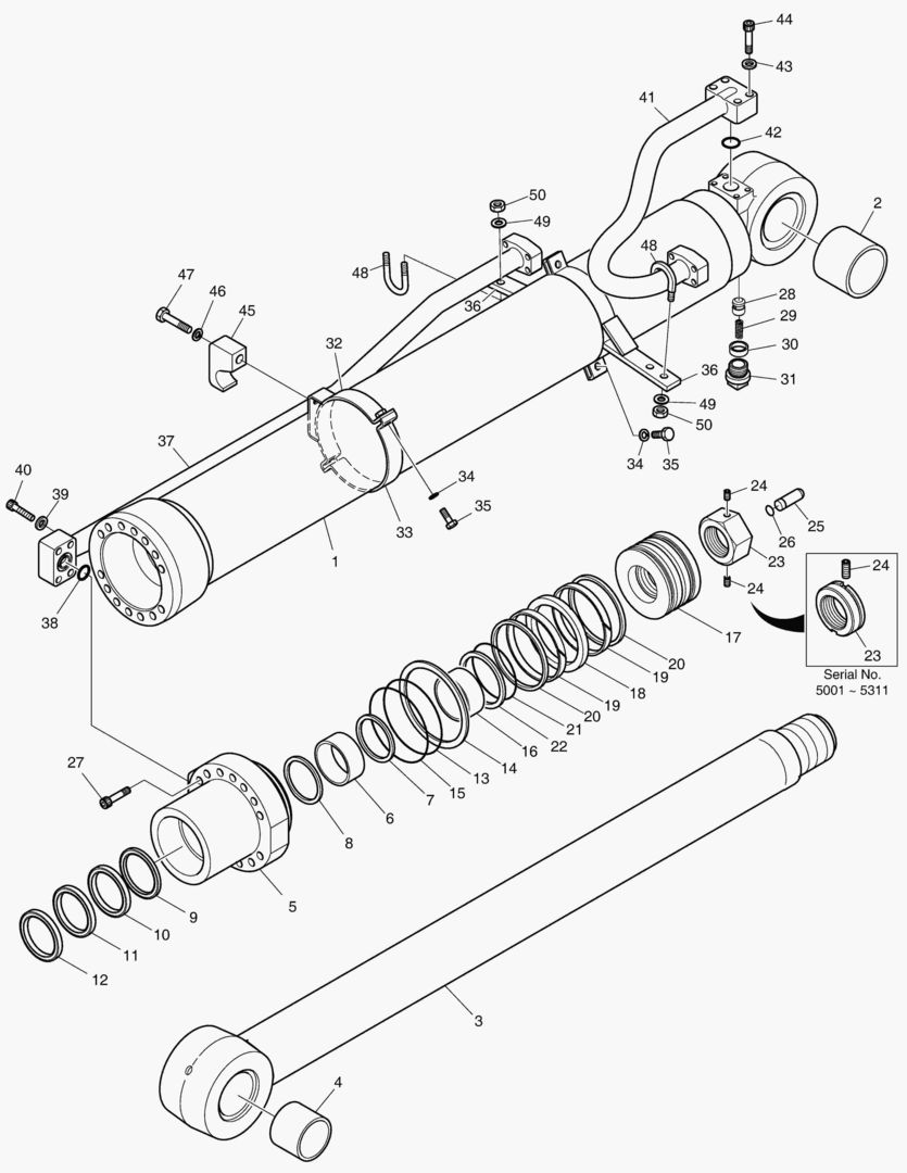 Спецтехника 4350 ARM CYLINDER - ARTI. BOOM [5001~5352]