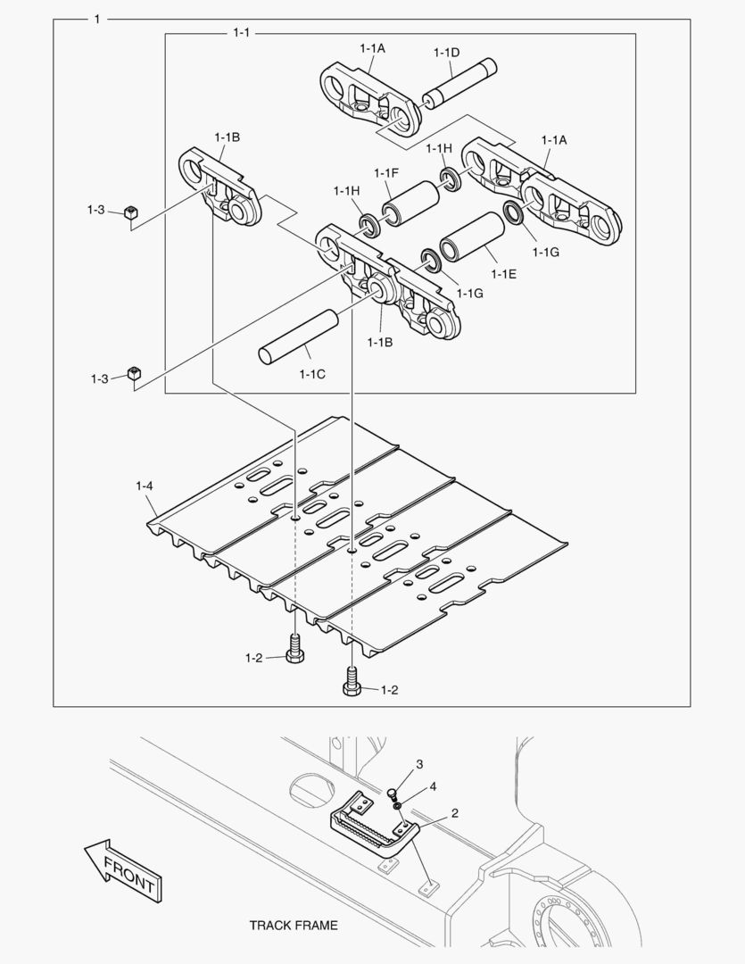 БАШМАК ГУСЕНИЦЫ В СБОРЕ - 750G