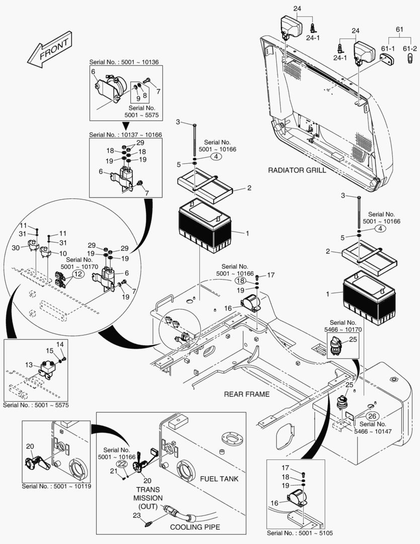 1440 ELECTRIC PARTS(1) - BATTERY & REAR LAMP