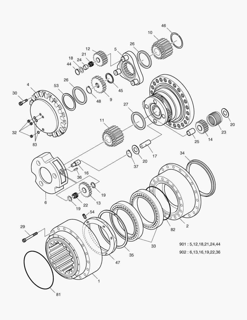 4162 TRAVEL REDUCTION GEAR [1019~]