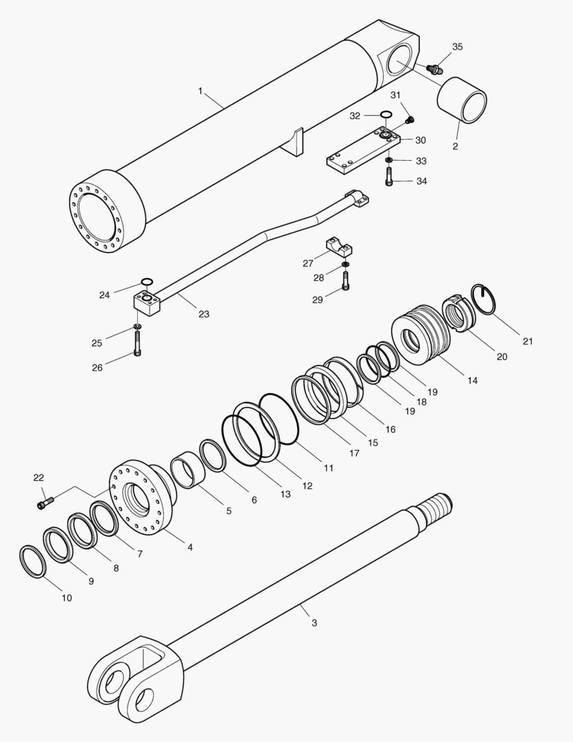 ГИДРОЦИЛИНДР ПОДЪЕМА-ЛЕВОСТОРОННИЙ