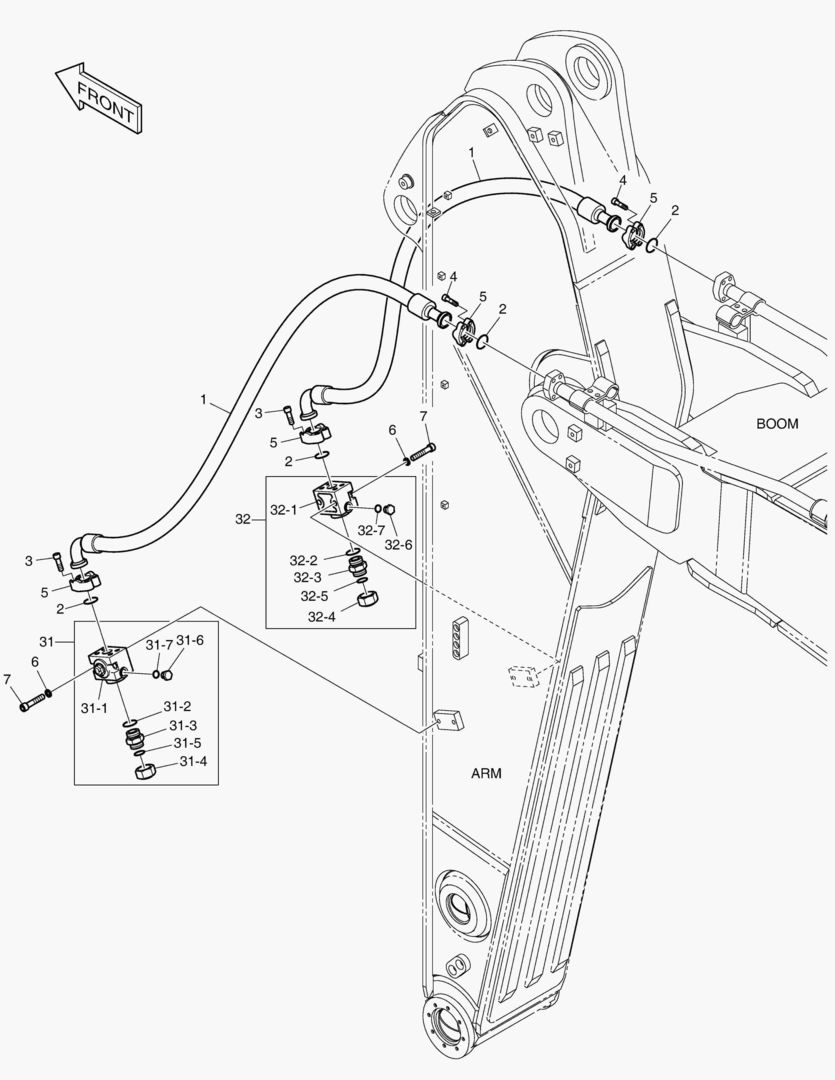 6250 ARM PIPING - ONE & TWO WAY(ARM 2.9m)