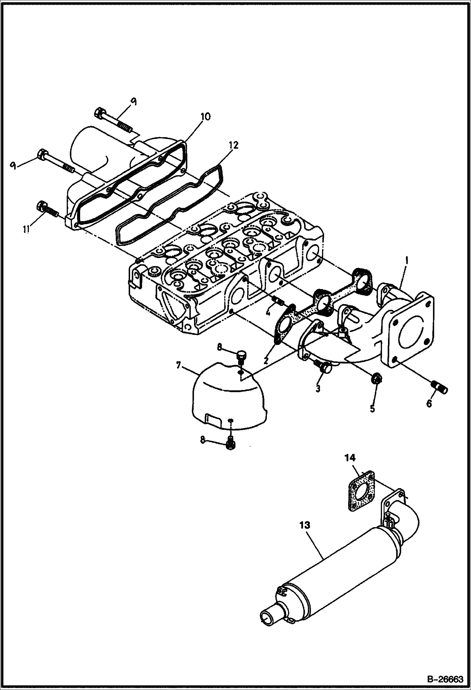 Схема КОЛЛЕКТОРЫ KUBOTA D722 ESA 522911