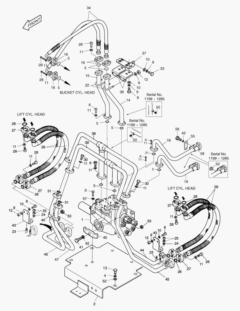 1181 CONTROL VALVE PIPING-2 SPOOL(TOSHIBA) [1199~]
