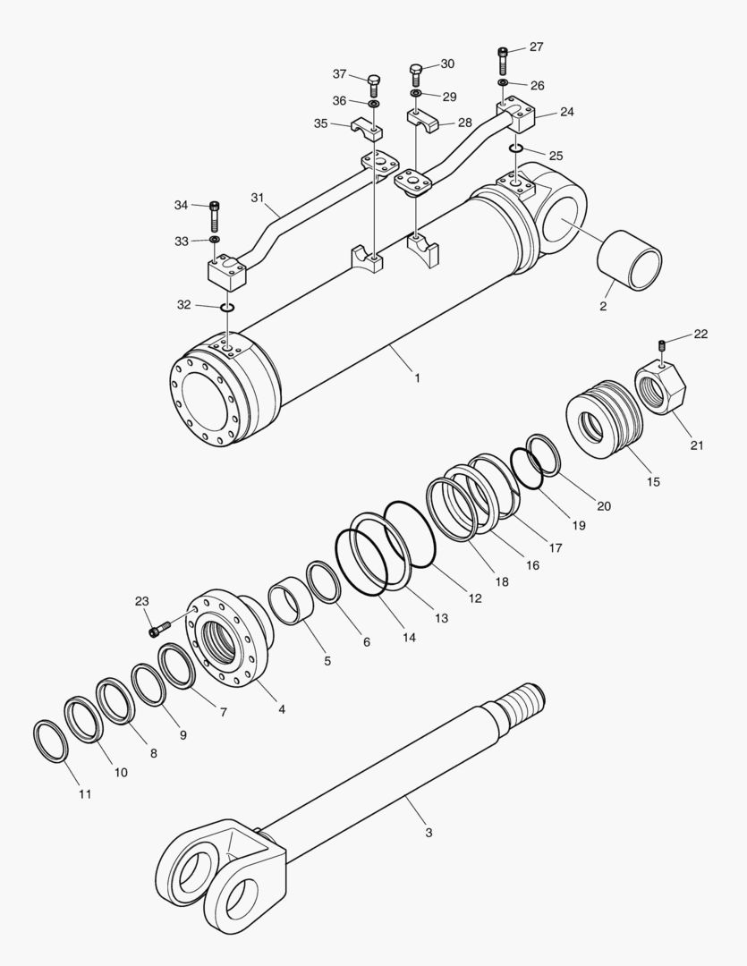 ГИДРОЦИЛИНДР ПОДЪЕМА-ЛЕВОСТОРОННИЙ