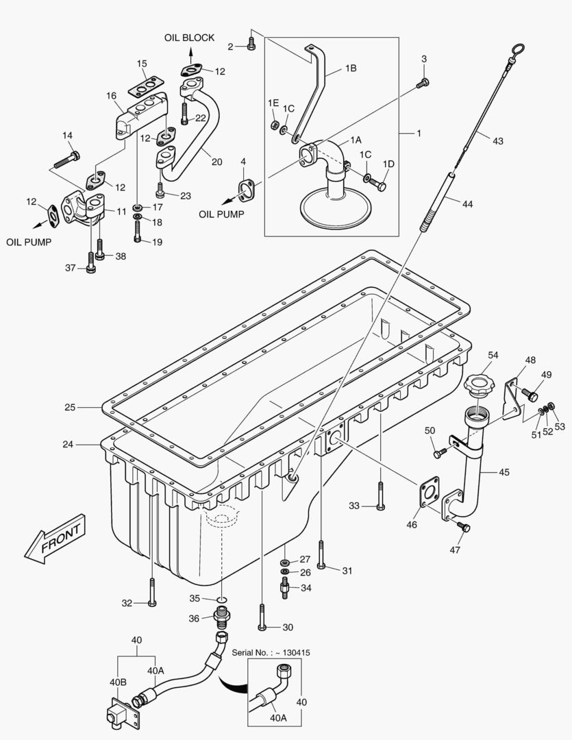 МАСЛЯНАЯ ТРУБКА-В ПОДДОНЕ КАРТЕРА