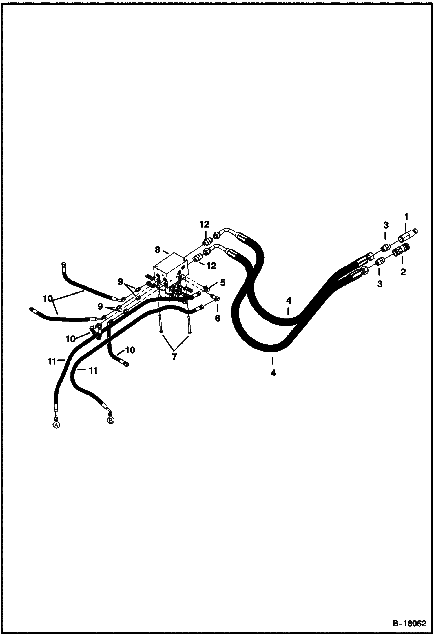ГРЕЙДЕР (СХЕМА ГИДРАВЛИЧЕСКОЙ СИСТЕМЫ) (84-- 6480)