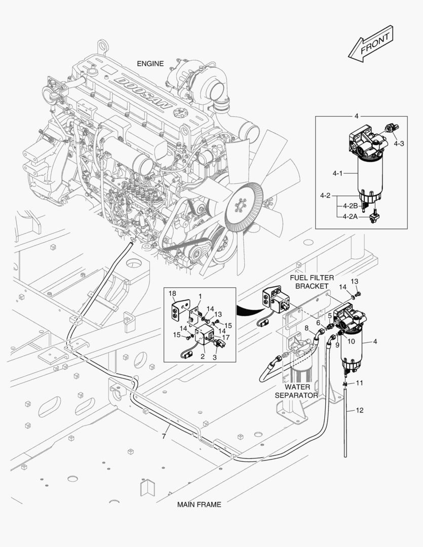 Схема 6190 FUEL FILTER - WITH BOWL & HEAD HEATER