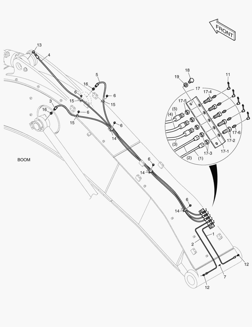 ТРУБОПРОВОД СМАЗОЧНОЙ СИСТЕМЫ - СТРЕЛА 6.2 м