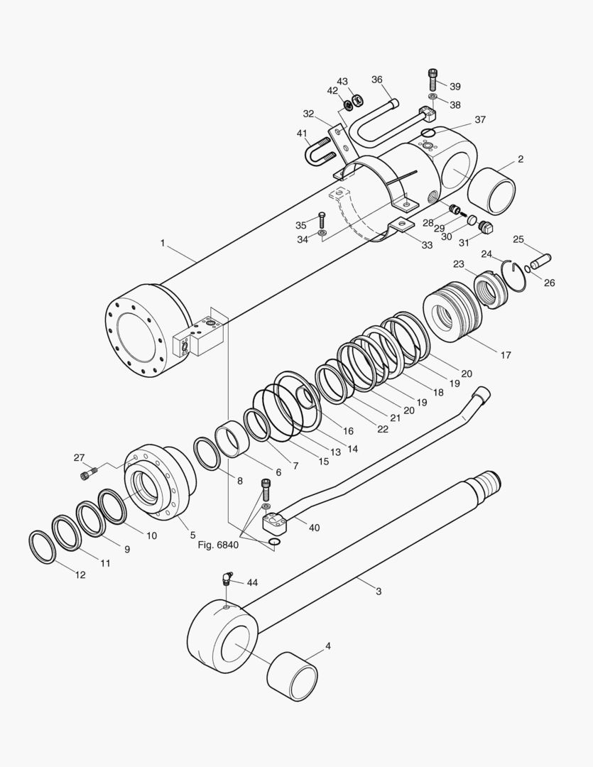 Спецтехника 4830 ARM CYLINDER-ARTI. BOOM FOR LOCK VALVE [1~2599] - главное фото