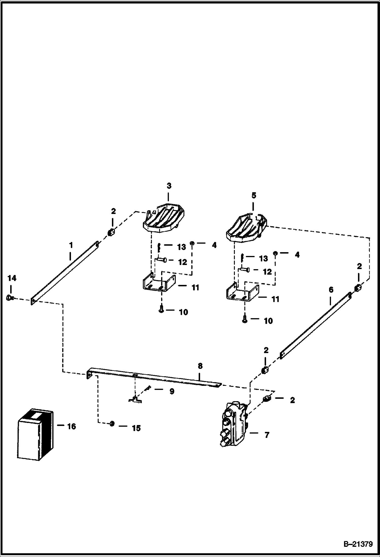 ПЕДАЛИ УСТРОЙСТВ УПРАВЛЕНИЯ СЕРИЙНЫЙ НОМЕР 11784 И НИЖЕ