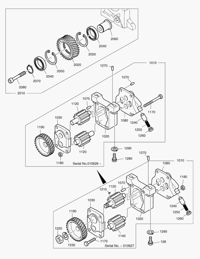 170 OIL PUMP & IDLE GEAR [254~]