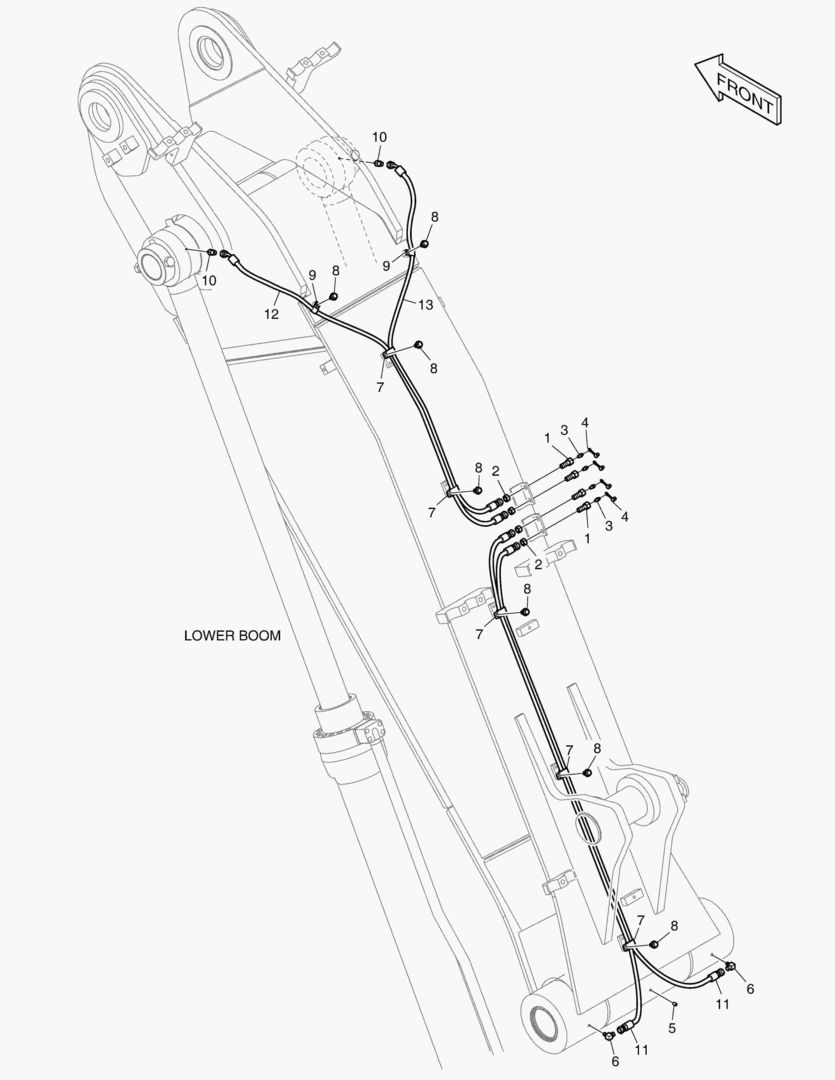 ТРУБОПРОВОД СМАЗОЧНОЙ СИСТЕМЫ - НИЖНЯЯ СТРЕЛЯ