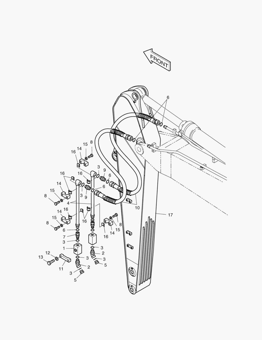 Спецтехника 6530 ARM PIPING-ARM 3.35m(ONE & TWO WAY)