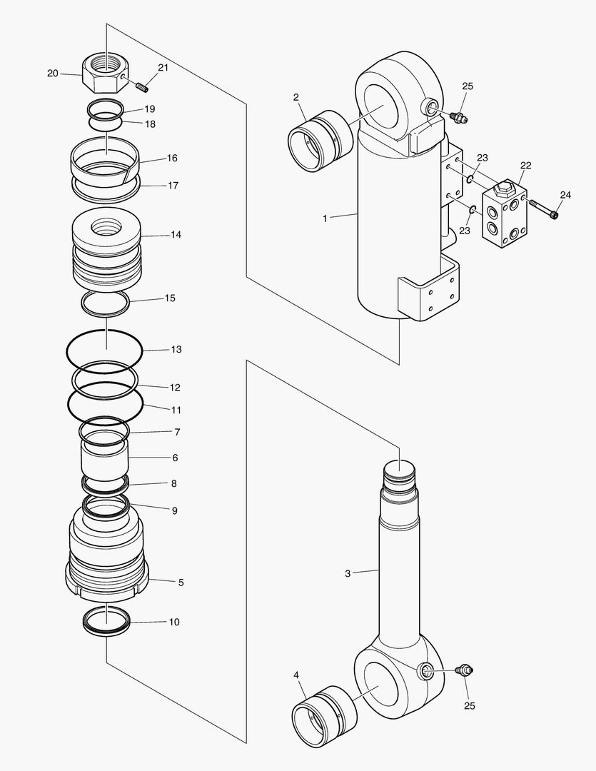 ЦИЛИНДР БУЛЬДОЗЕРА - ПРАВОСТОРОННИЙ