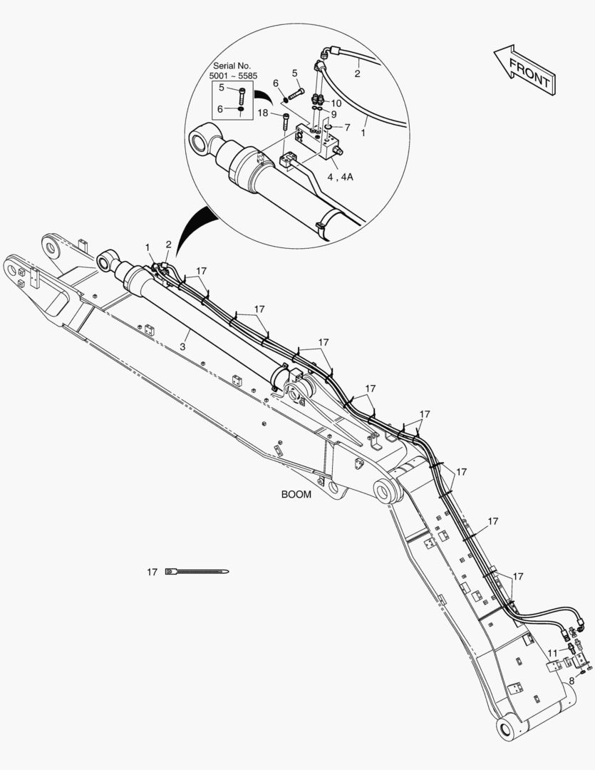 Спецтехника ТРУБОПРОВОД ШАРНИРНОЙ СТРЕЛЫ - ГИДРОЗАМОК - главное фото