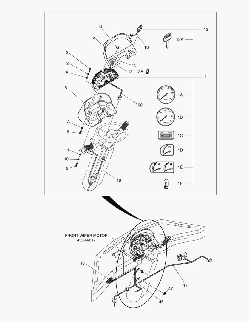 ЭЛЕКТРИЧЕСКИЕ ЗАПЧАСТИ(1)-ИЗМЕРИТЕЛЬНЫЕ ПРИБОРЫ ПАНЕЛЬ