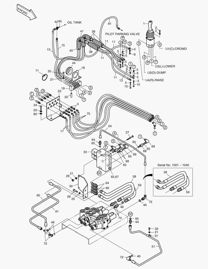 ТРУБОПРОВОД СЕРВОУПРАВЛЕНИЯ-3 КАТУШКИ