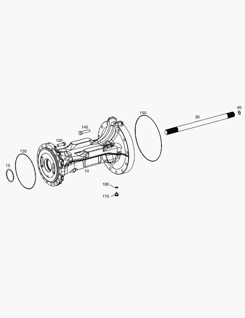 Спецтехника 3580 AXLE CASING - REAR AXLE [4370~] - главное фото