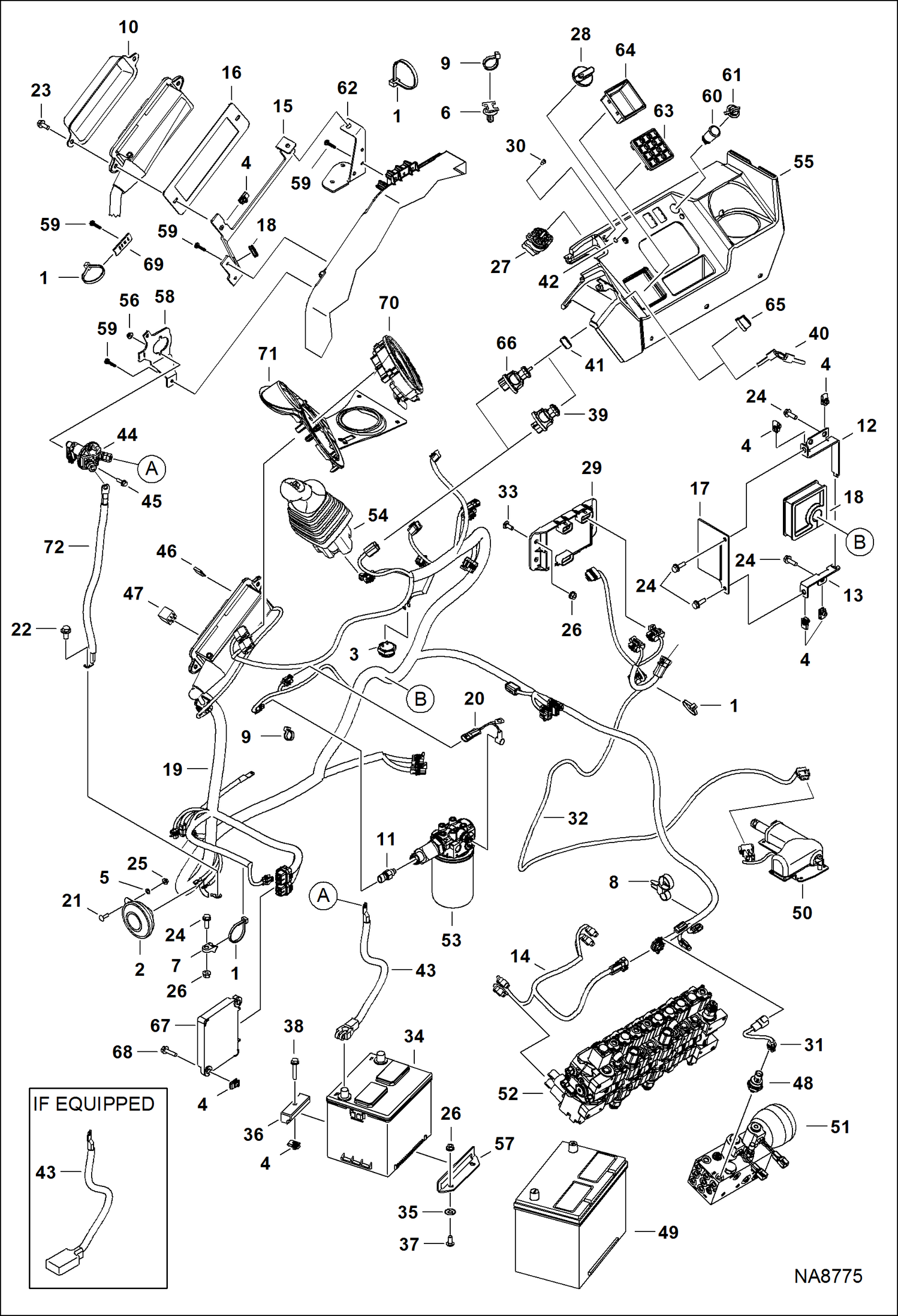ЭЛЕКТРИЧЕСКИЕ УСТРОЙСТВА УПРАВЛЕНИЯ(ПРАВОСТОРОНЯЯ КОНСОЛЬ) (СЕРИЙНЫЙ НОМЕР ACRA13001 И ВЫШЕ)