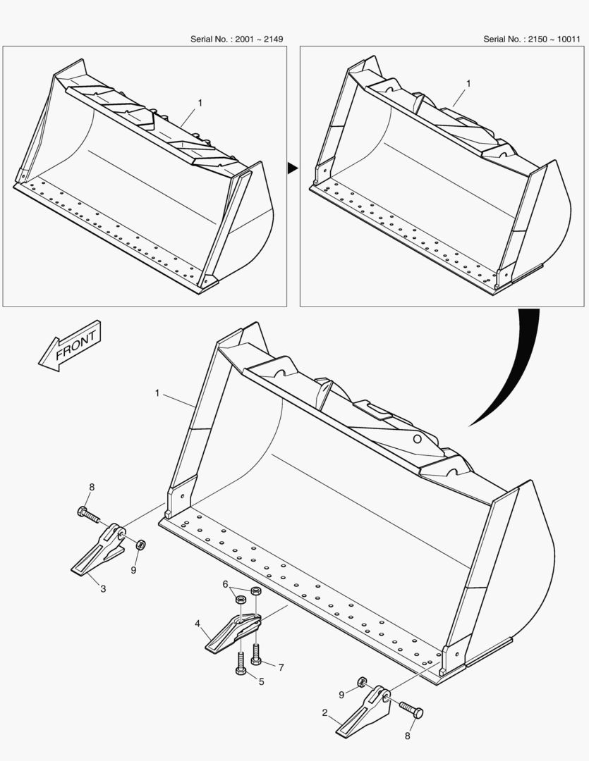2140 BUCKET-4.8гЋҐ STD.-TOOTH
