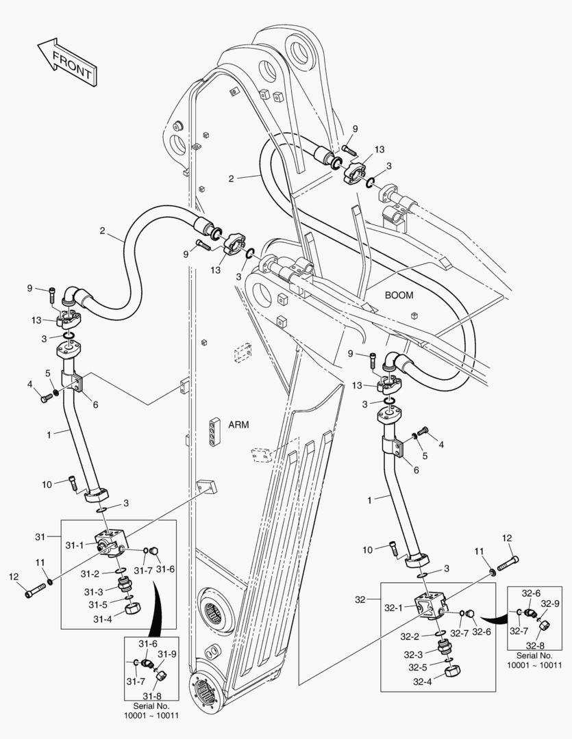 6960 ARM PIPING - ONE & TWO WAY(ARM 2.9m)