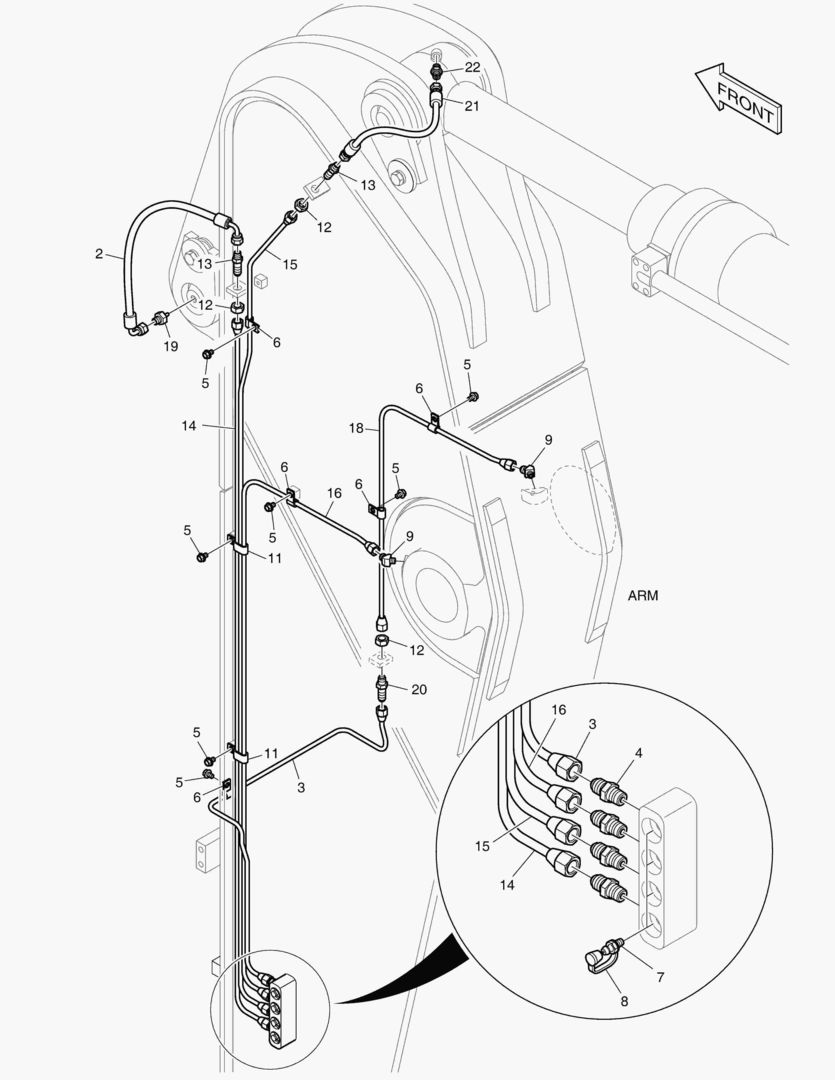 ТРУБОПРОВОД СМАЗОЧНОЙ СИСТЕМЫ - РУКОЯТЬ 2.5 м