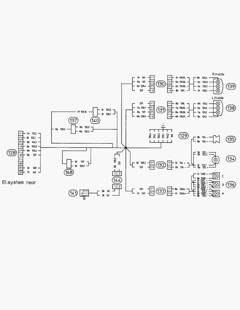G062-27 ELECTRICAL SYSTEM; REAR FRAME