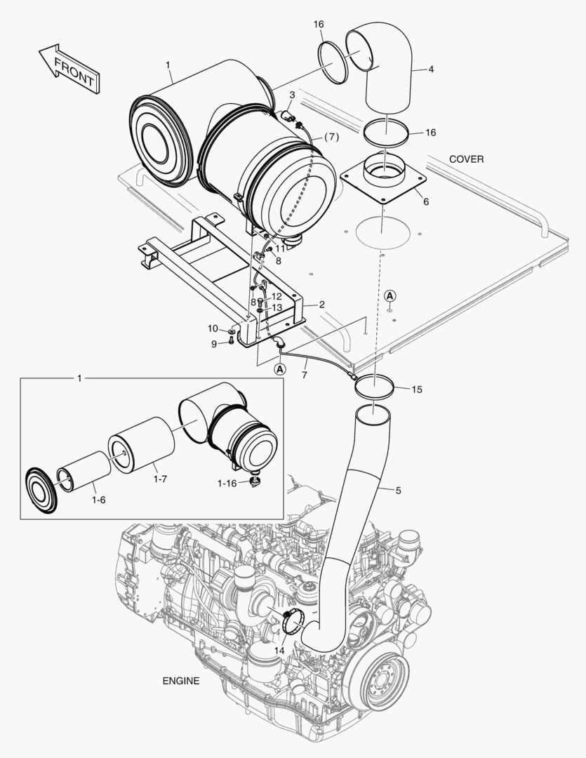 6100 AIR CLEANER ASS`Y - HEAVY DUTY [10085~]