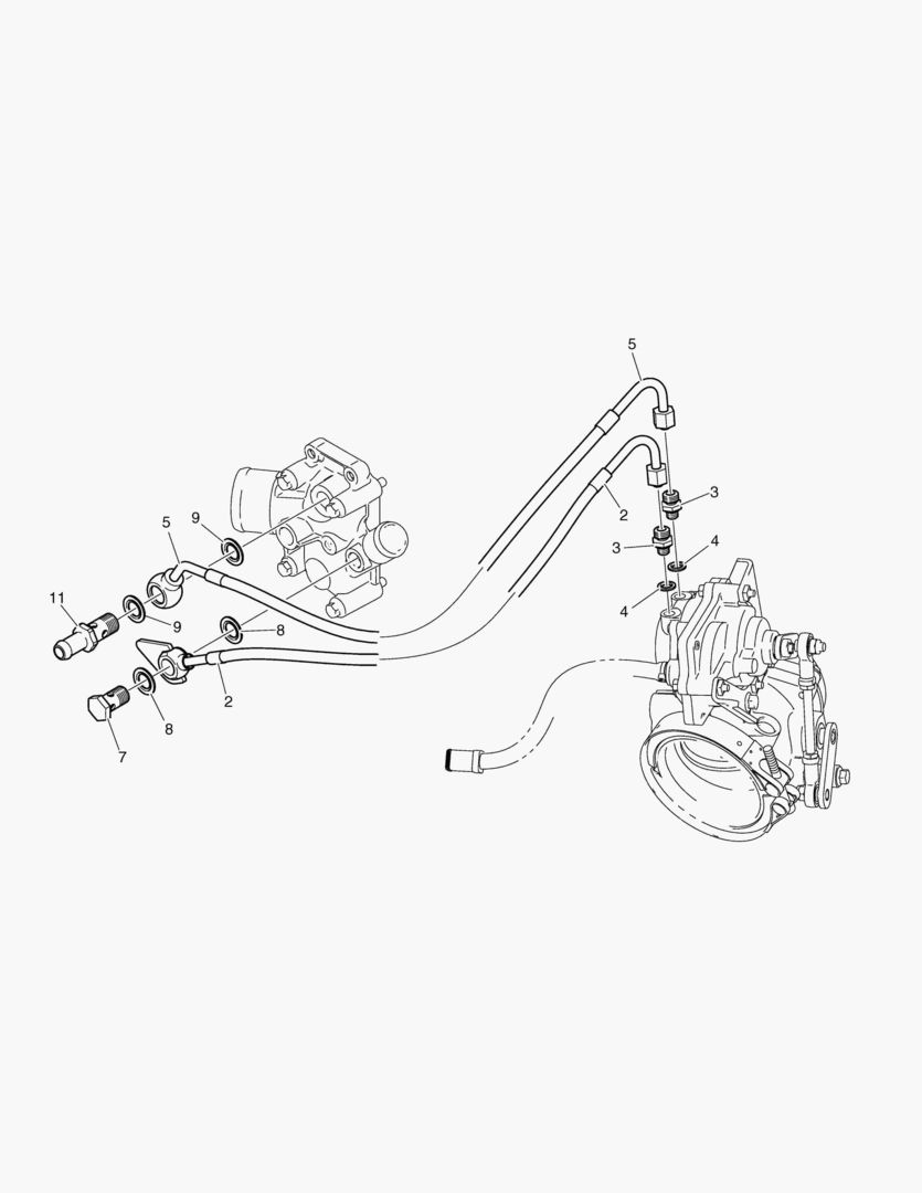G011-450 COOLANT PIPE, EXHAUST BRAKE