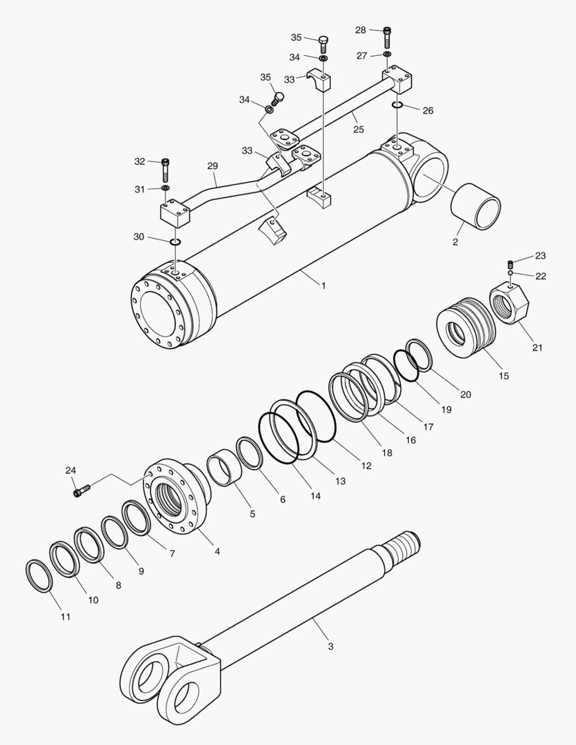 ГИДРОЦИЛИНДР ПОДЪЕМА-ПРАВОСТОРОННИЙ