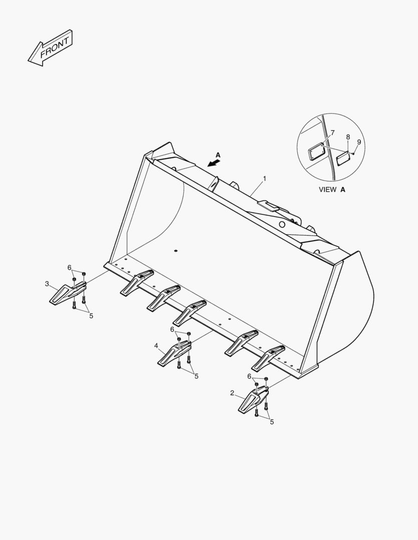 2140 BUCKET - 2.4гЋҐ (TOOTH)