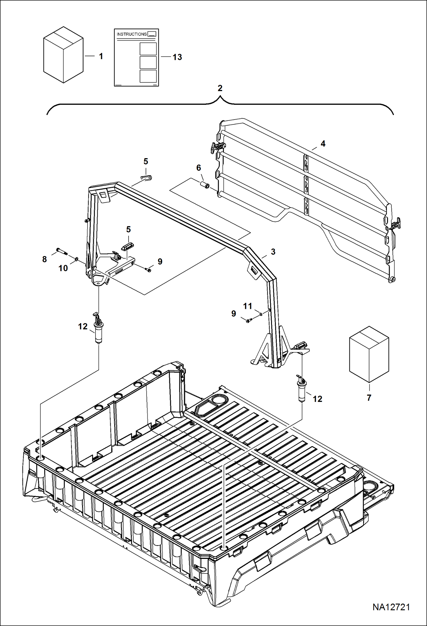КОМПЛЕКТ РЕШЕТЧАТЫХ НАДСТАВОК БОРТА КАБИНЫ