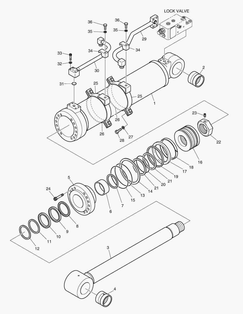 ЦИЛИНДР СТРЕЛЫ С ИЗМЕНЯЕМОЙ ГЕОМЕТРИЕЙ - ГИДРОЗАМОК