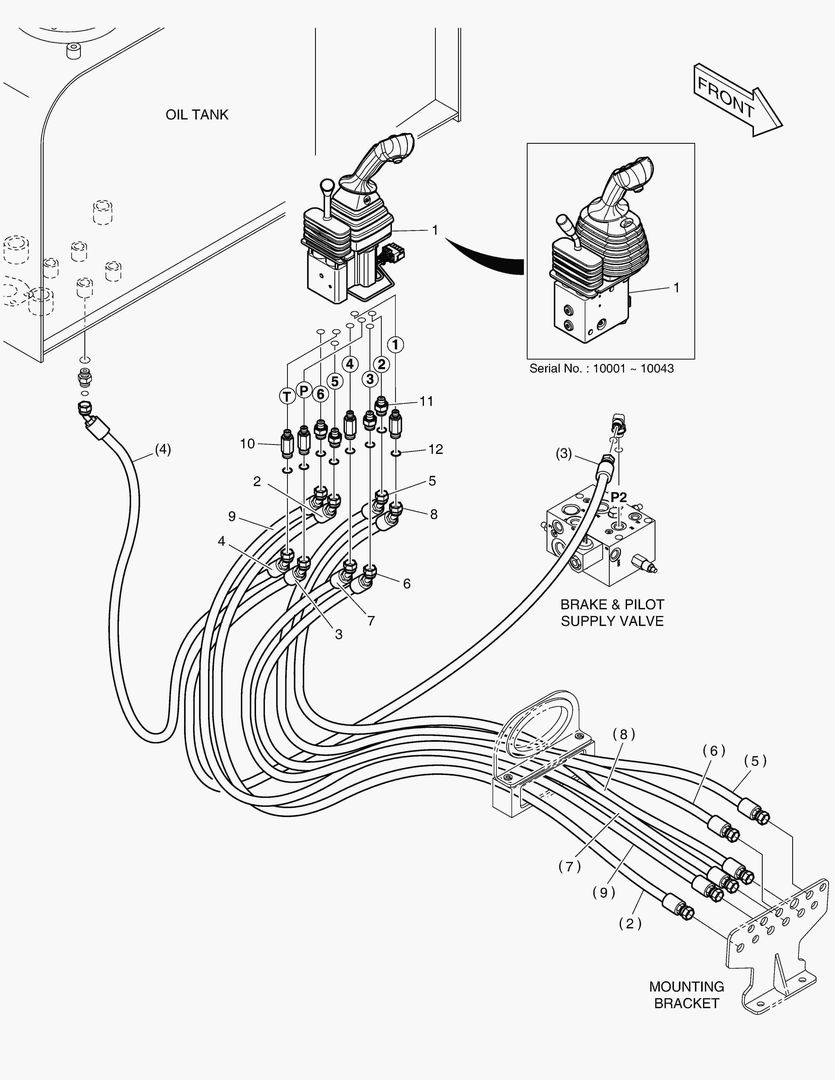 ТРУБОПРОВОД СЕРВОУПРАВЛЕНИЯ - ДЖОЙСТИК