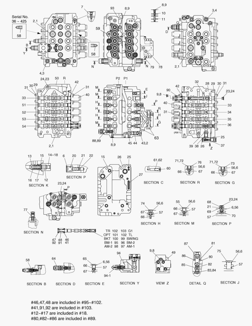 Схема 4171 CONTROL VALVE(2) [31~500]